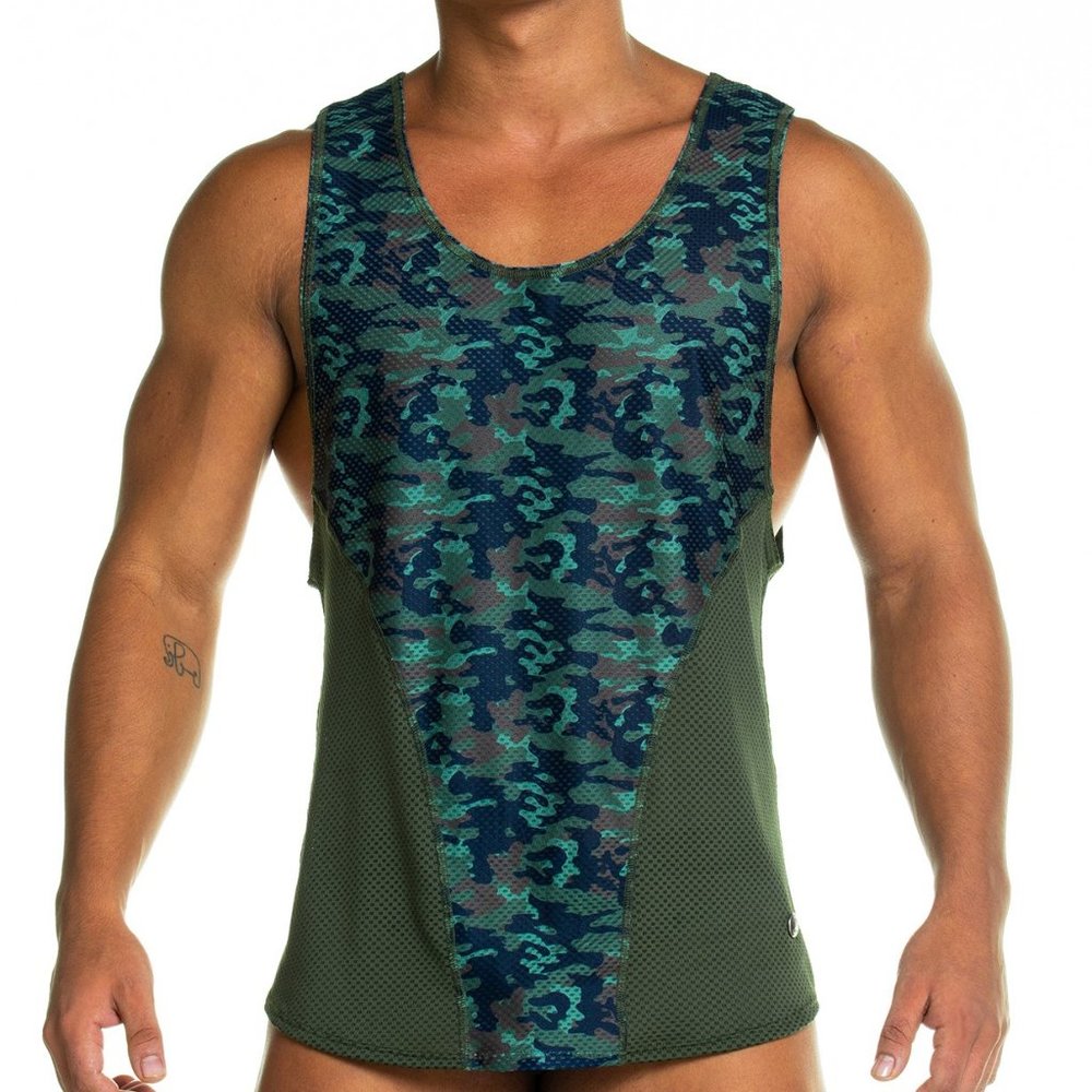 GIGO CAMO GREEN TANK TOP